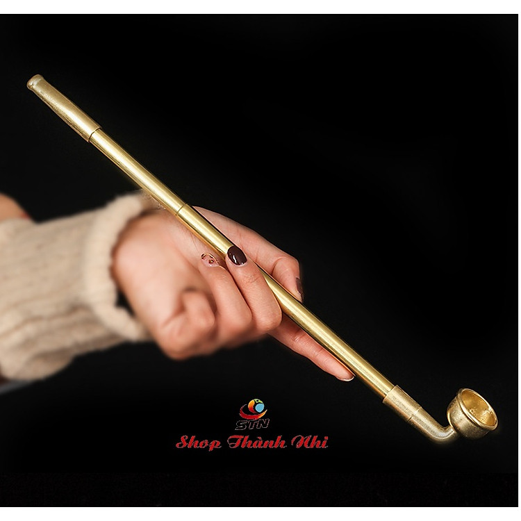 Tẩu thuốc hợp kim đồng Trung Hoa (dài 40 cm) - Ảnh 5