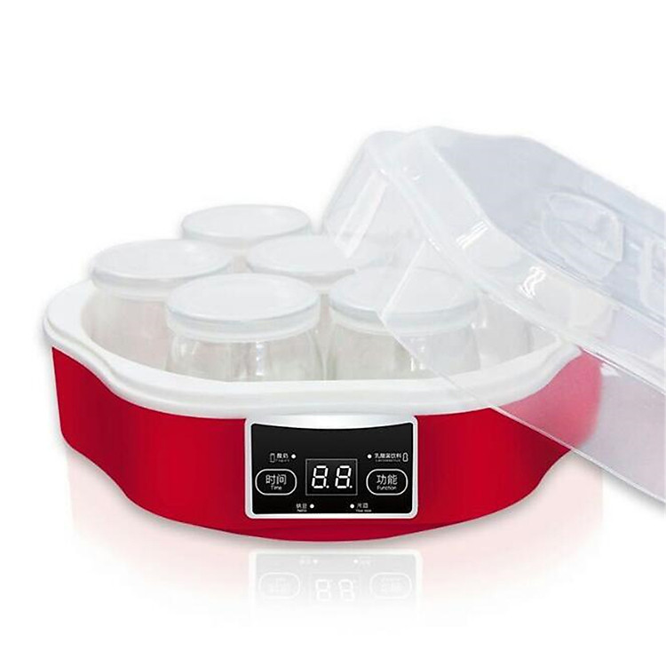 +1.7L Yoghurt Maker w/Timer 7 Glass Jars Automatic Smart Touch Screen Control Yoghurt Maker With Timer & 7 Glass Jars Automatic Smart Touch Screen Control Hot