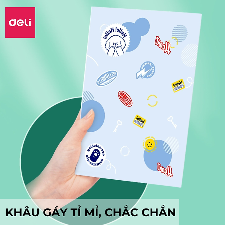 Bộ Sổ Tay Ghi Chép Khâu Gáy 40 Trang Deli (3 cuốn) - Ảnh 5