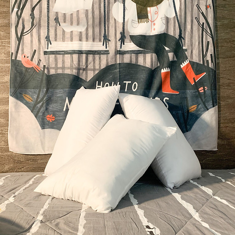 Ruột Gối Hơi Thuần Việt Bông mềm Cao Cấp Đàn hồi Êm ái Dễ ngủ