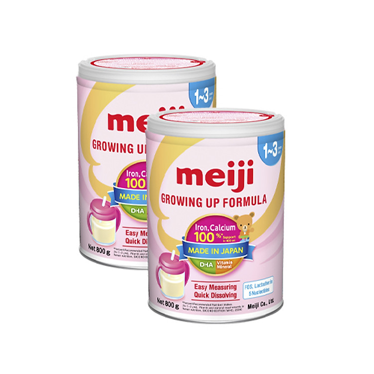 Combo 2 Hộp Sản Phẩm Dinh Dưỡng Công Thức Meiji Growing Up Formula - Nhập khẩu chính hãng (800g)