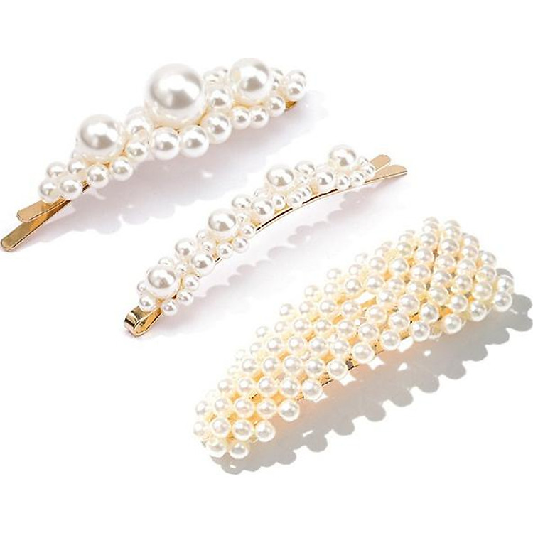 Set 3 kẹp tóc ngọc trai hot hit