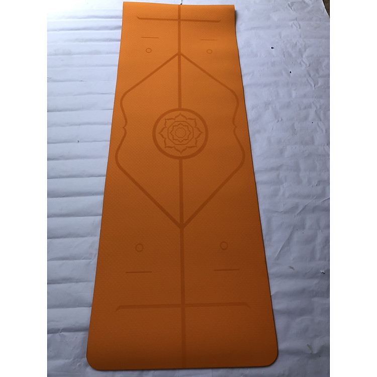 Thảm yoga định tuyến 8mm TPE(kèm túi đựng+dây buộc thảm )-Hoa văn ngẫu nhiên
