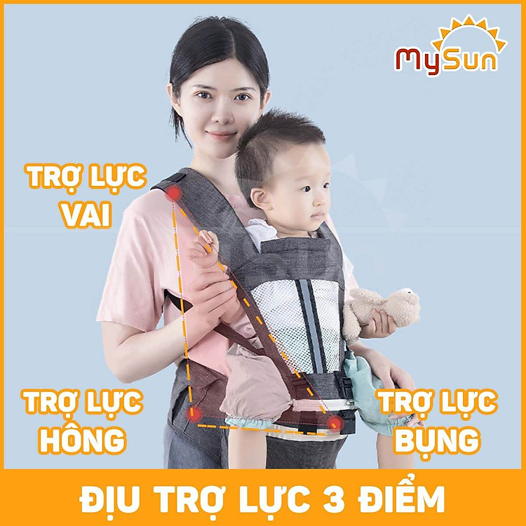 Đai địu an toàn cho trẻ em MySun Chính hãng Tiết kiệm - Hình ảnh 5