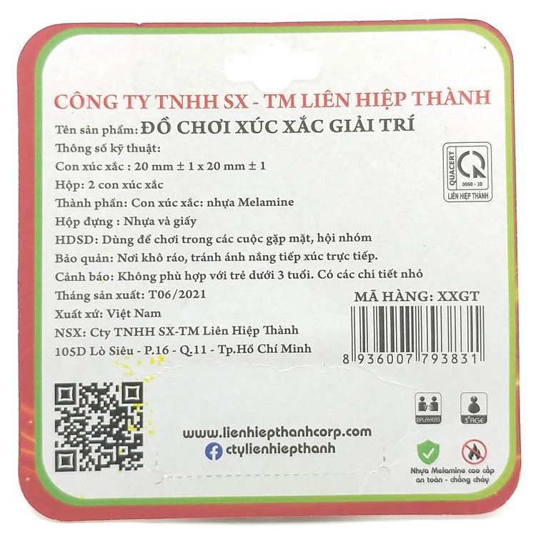 Bộ 2 Xúc Xắc Giải Trí LHT Chính hãng Giá rẻ - Hình ảnh 5