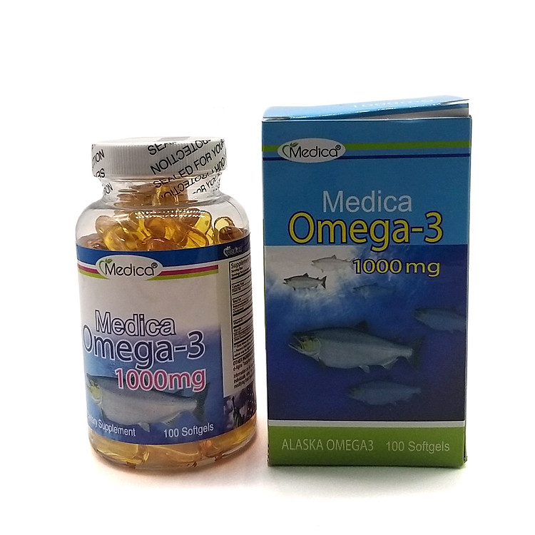 Thực Phẩm Chức Năng Dầu Cá Fish Oil Medica Omega-3 Chính Hãng Medica Usa Cao Cấp