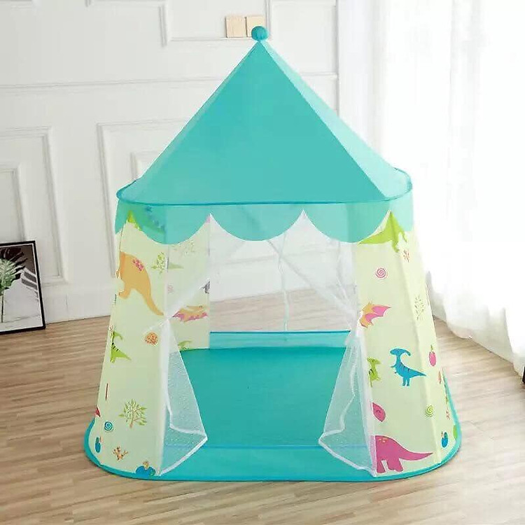 Lều in hình khủng long - cho bé trai và bé gái tặng kèm thìa inox mạ vàng