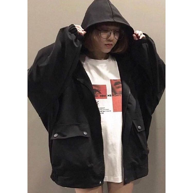 Áo khoác Kaki form rộng túi hộp