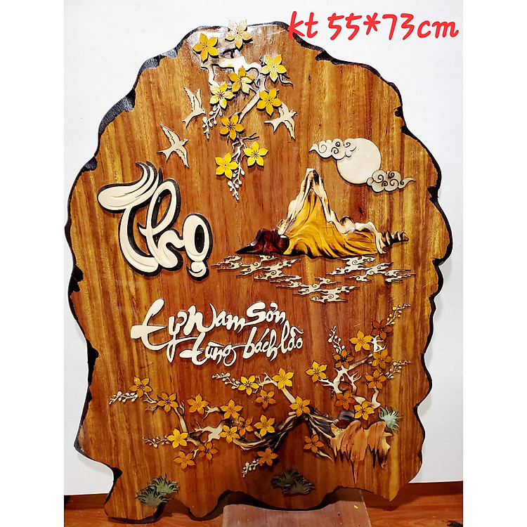 Tranh gỗ nghệ thuật thư pháp chữ THỌ