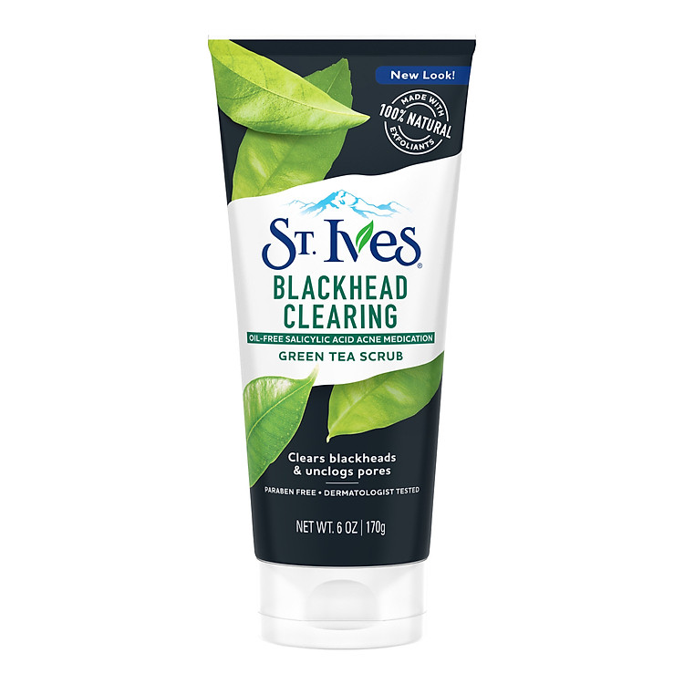 Tẩy Tế Bào Chết St.Ives Blackhead Clearing Green Tea Scrub 170g