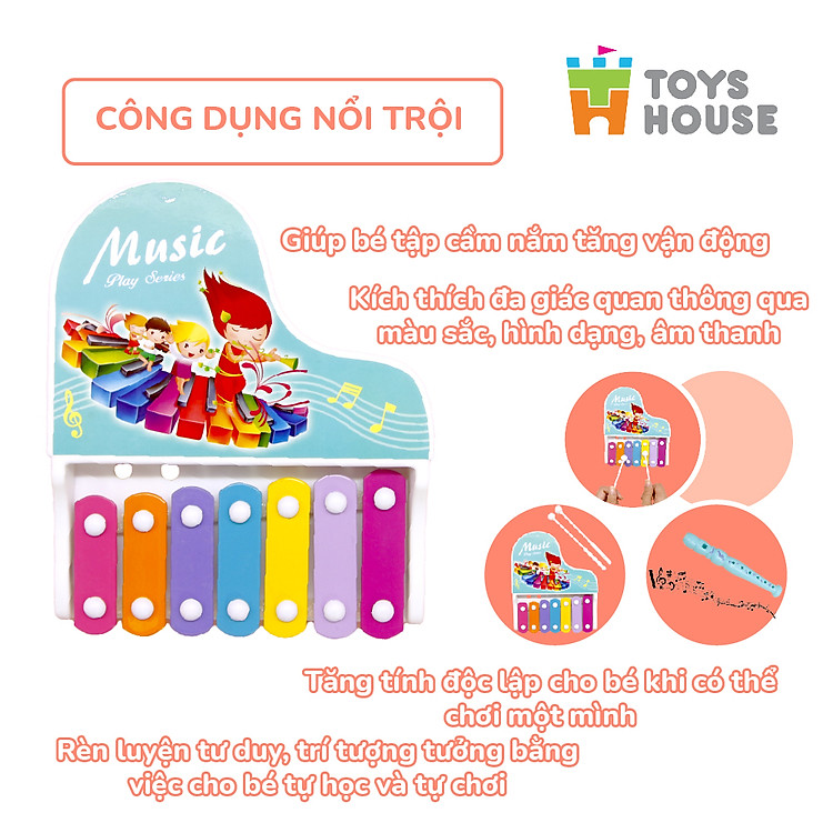 Đồ chơi âm nhạc Xylophone kèm sáo Chính hãng Giá rẻ - Hình ảnh 5