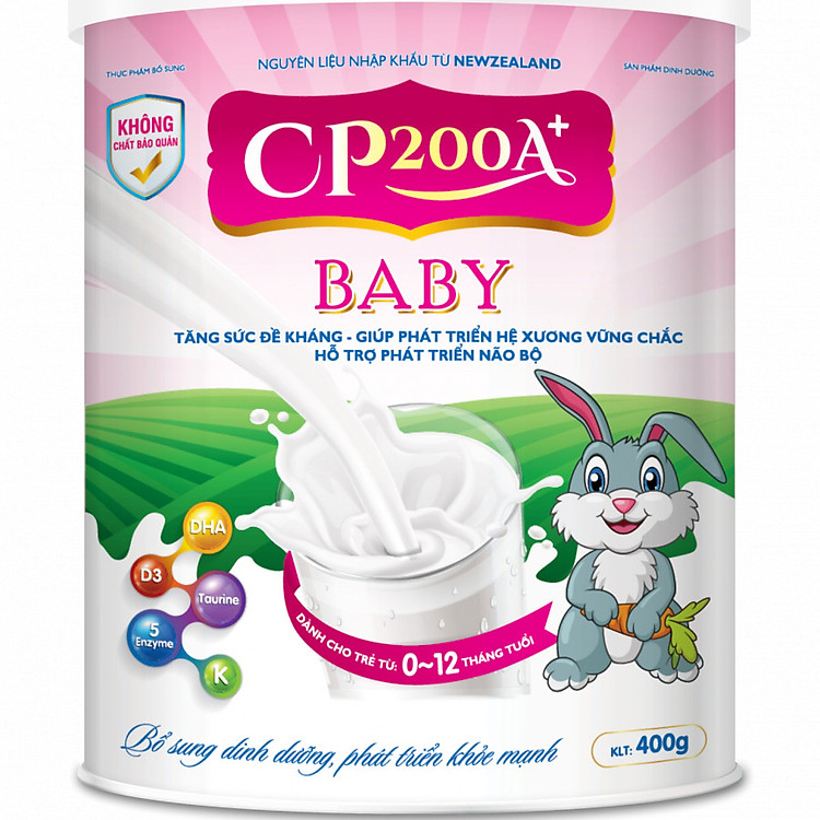 Sữa CP200A BABY Sữa dành cho trẻ từ 0 -12 tháng tuổi loại 400 gram từ New Zealand