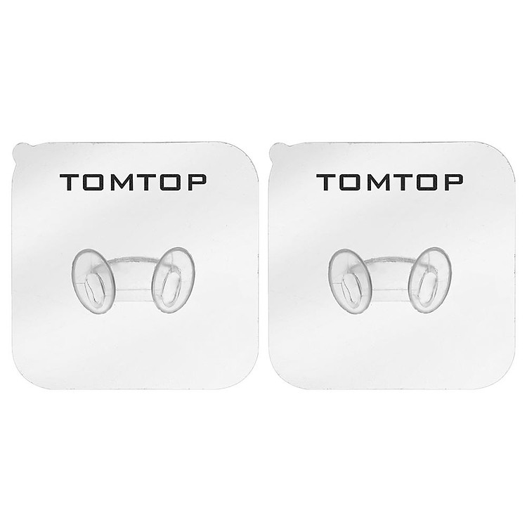 TOMTOP 2 cái Móc kết dính chắc chắn trong suốt bằng nhựa Superglue đỡ phích cắm không thấm nước