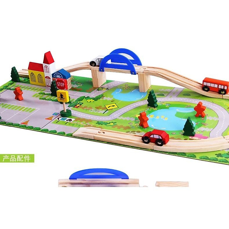 Đồ chơi xếp hình giao thông 40 chi tiết Chính hãng Ưu đãi - Hình ảnh 3