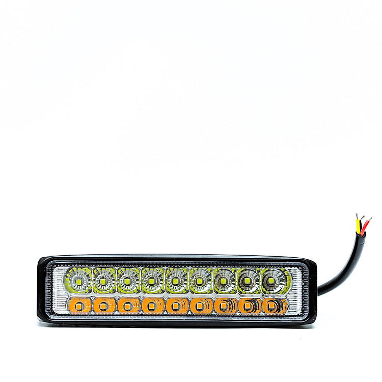 Đèn gầm phá sương lắp xe ô tô, xe máy, cụm đèn trợ sáng 2 hàng bóng led 30w điện 12-24v – Tặng Kèm Móc Khóa 4Tech.