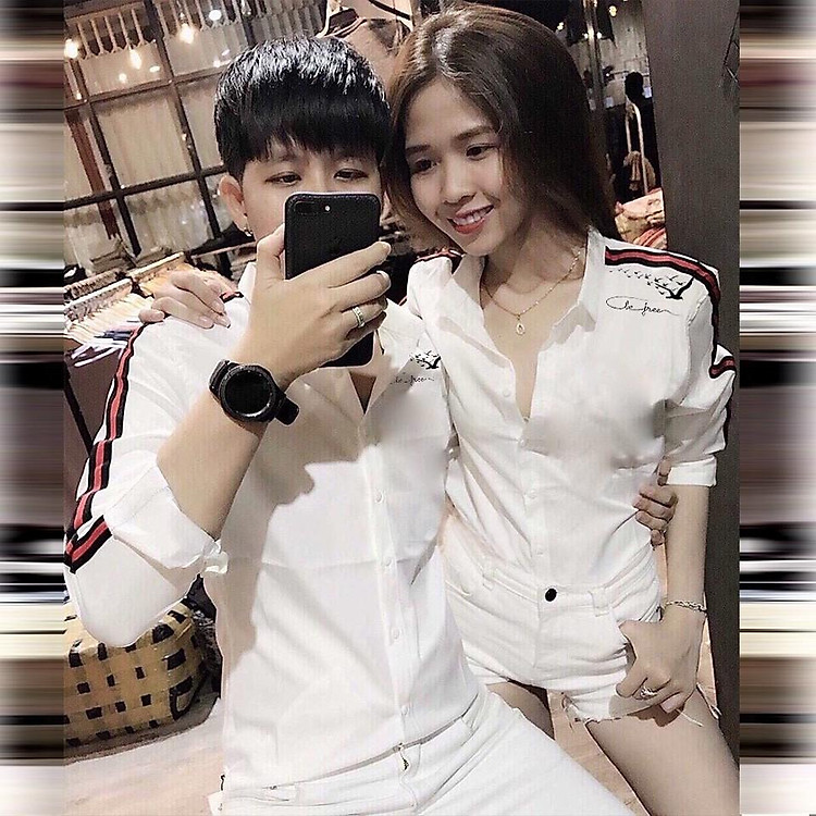 Áo sơ mi đôi nam nữ