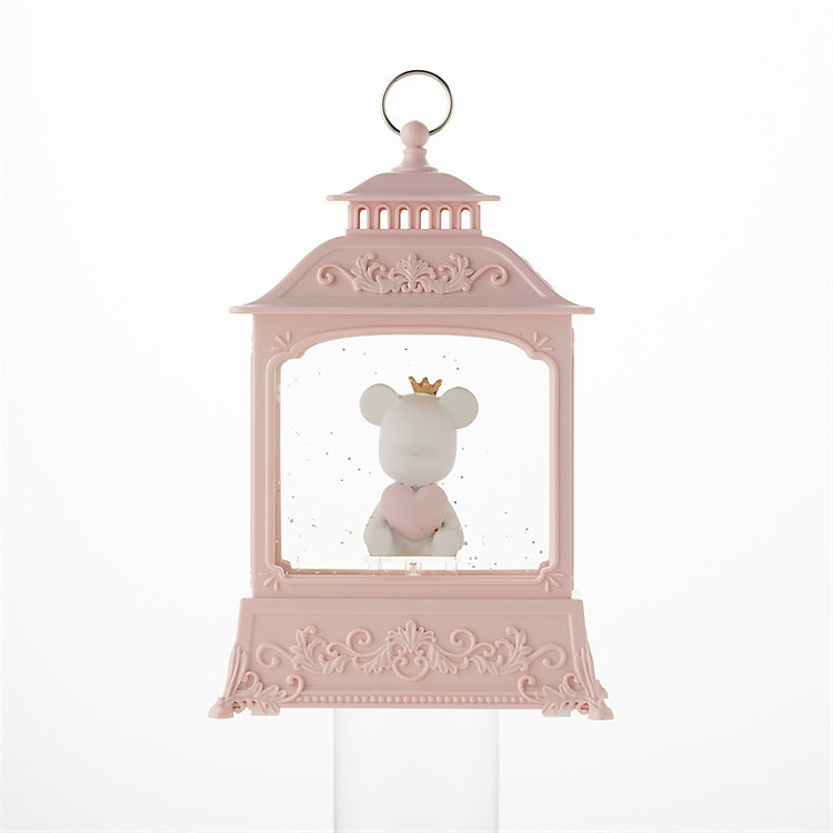 Hộp Nhạc Cầu Tuyết Đèn Lồng Vintage Cặp Đôi Máy Bay Nhỏ Và Gấu Trắng - Ảnh 2