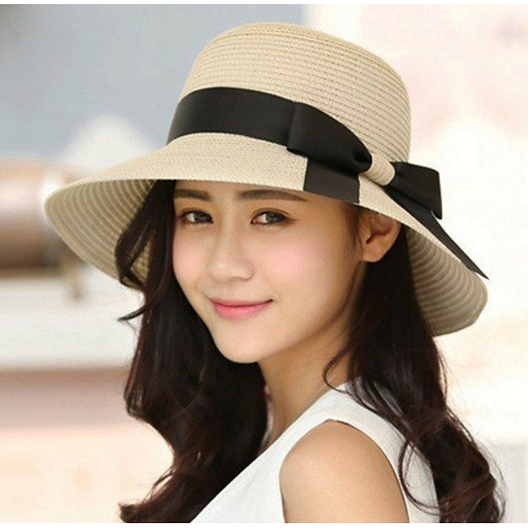 Nón mũ rộng vành nữ đi biển đẹp chất liệu cói thoáng mát che nắng hiệu quả Chất liệu cói dona23070201