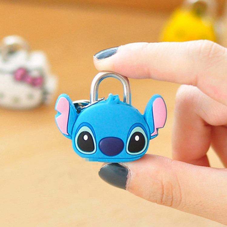 Ổ khóa mini dùng chìa hình thú mèo kitty, doremon, gấu, pan đa - Hình Ngẫu Nhiên