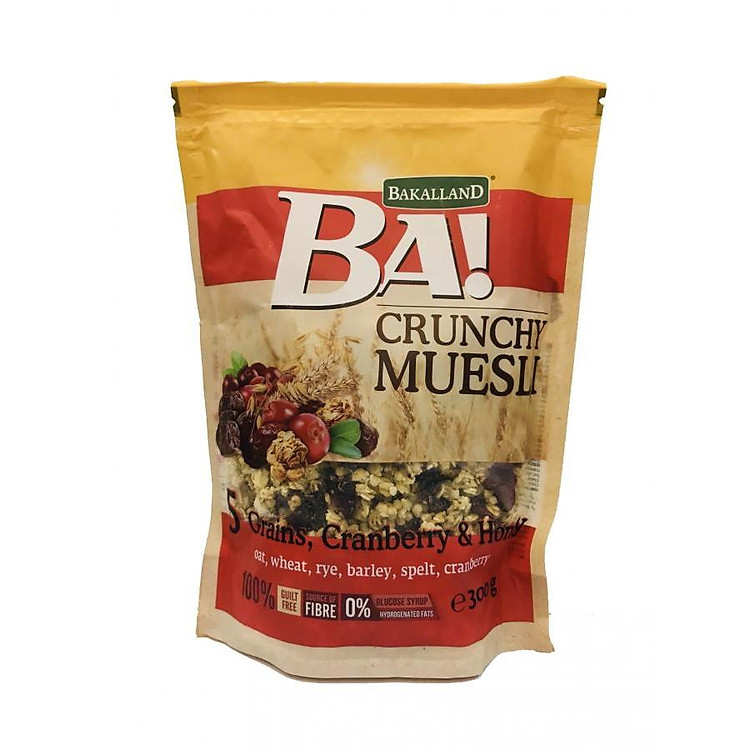 Ngũ cốc trái cây sấy giòn BAKALLAND Muesli (300g)
