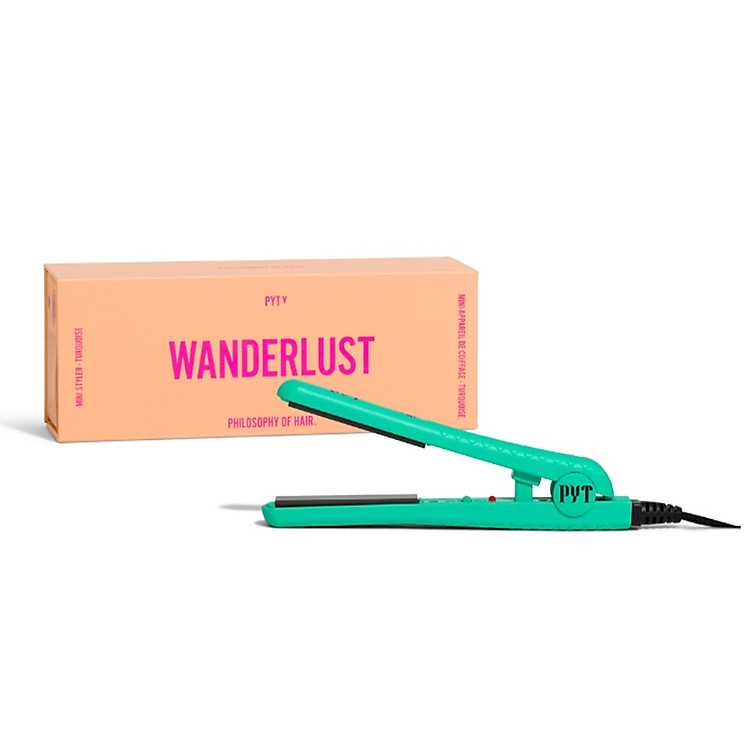 Máy Ép, Uốn Tóc Mini Lõi Sứ - Mini Ceramic Styler Turquoise PYT (Màu Xanh) - Công Nghệ Nhiệt Hồng Ngoại Xa - Phù Hợp Cho Du Lịch