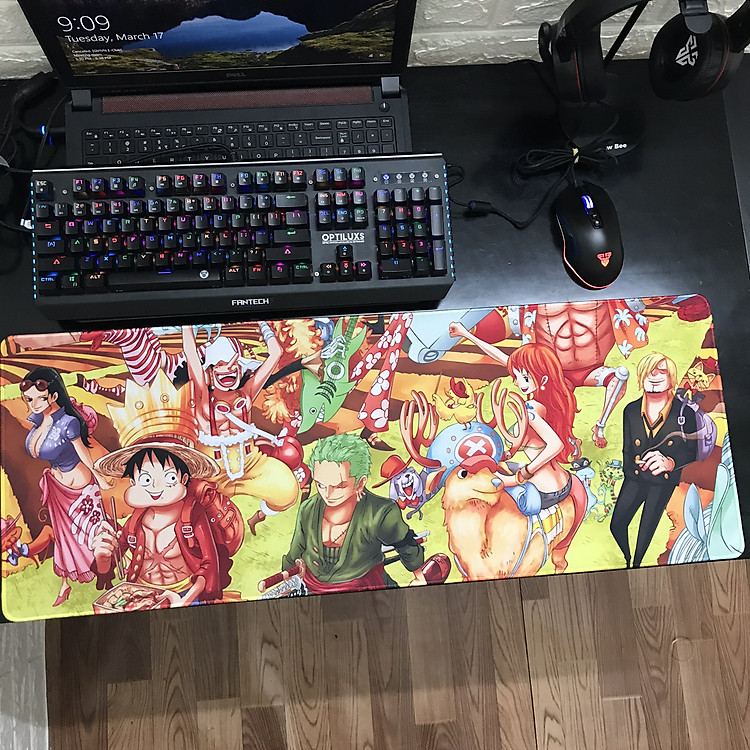 Miếng Lót Chuột, Bàn Di Chuột, mouse pad anime One Piece cỡ lớn (80x30x0.3) - Hàng chính hãng / Hàng nhập khẩu