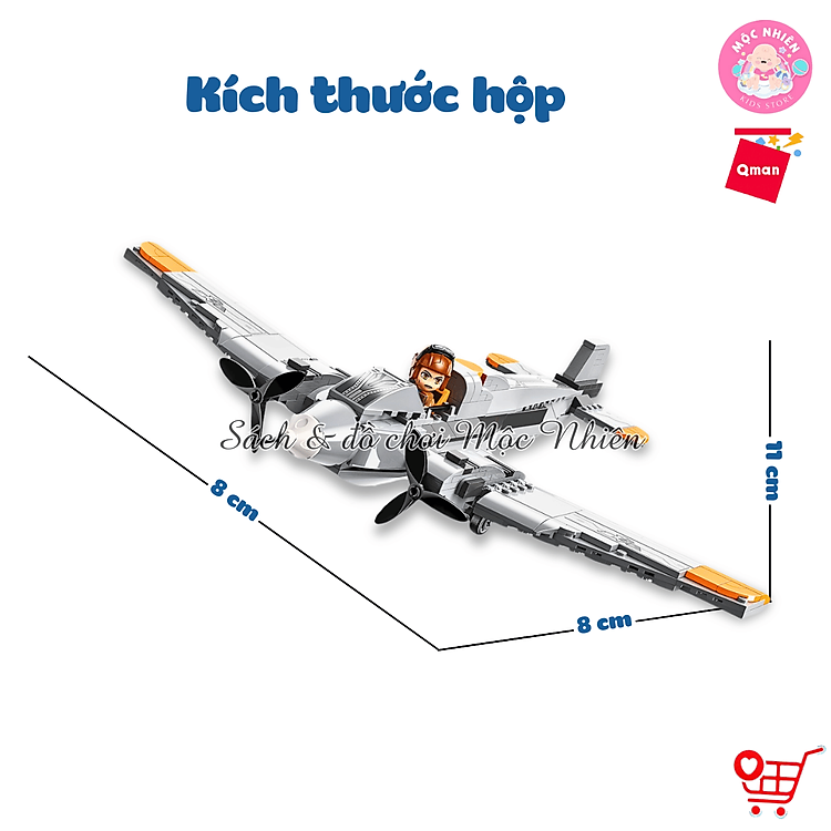 Đồ chơi lắp ráp Máy bay chiến đấu Qman Chính hãng Giá tốt - Hình ảnh 3
