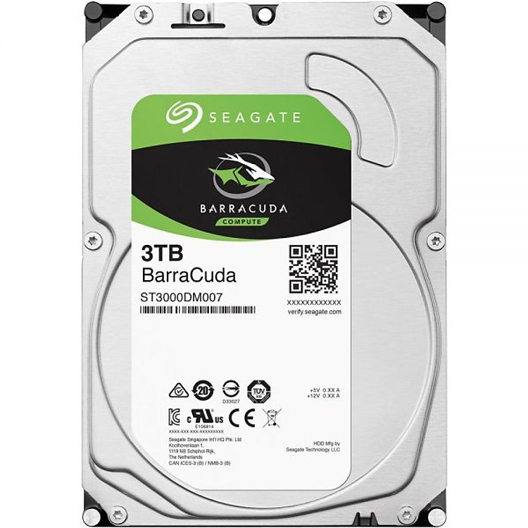 Ổ Cứng HDD Seagate BarraCuda 3TB/64MB/3.5 - ST3000DM007 - Hàng chính hãng