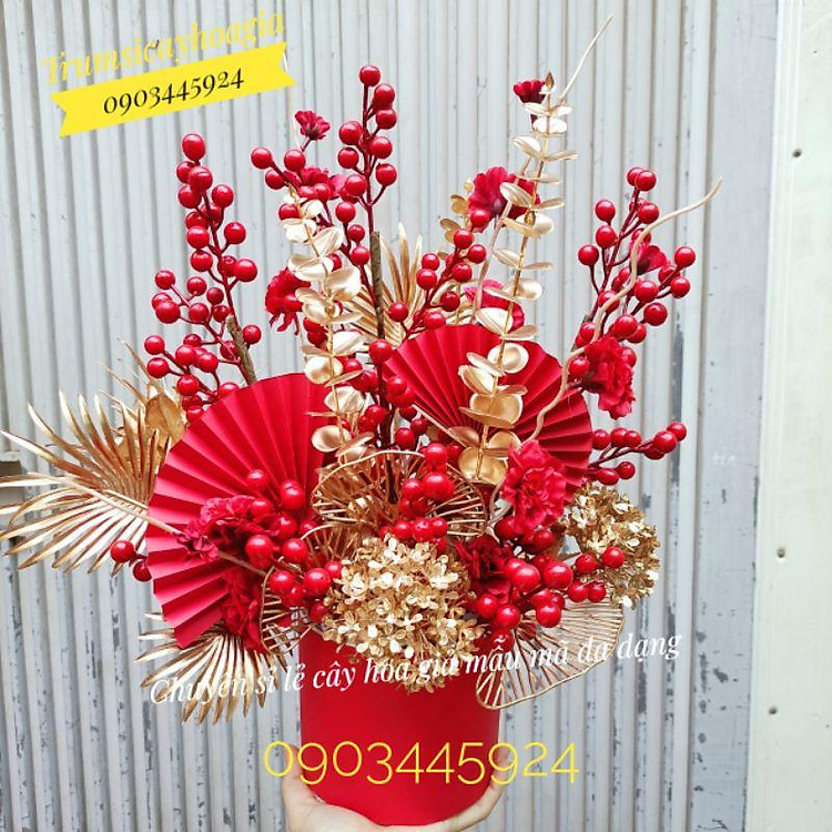 Chậu đào đông mix nhiều mẫu đa dạng.Trang trí tết