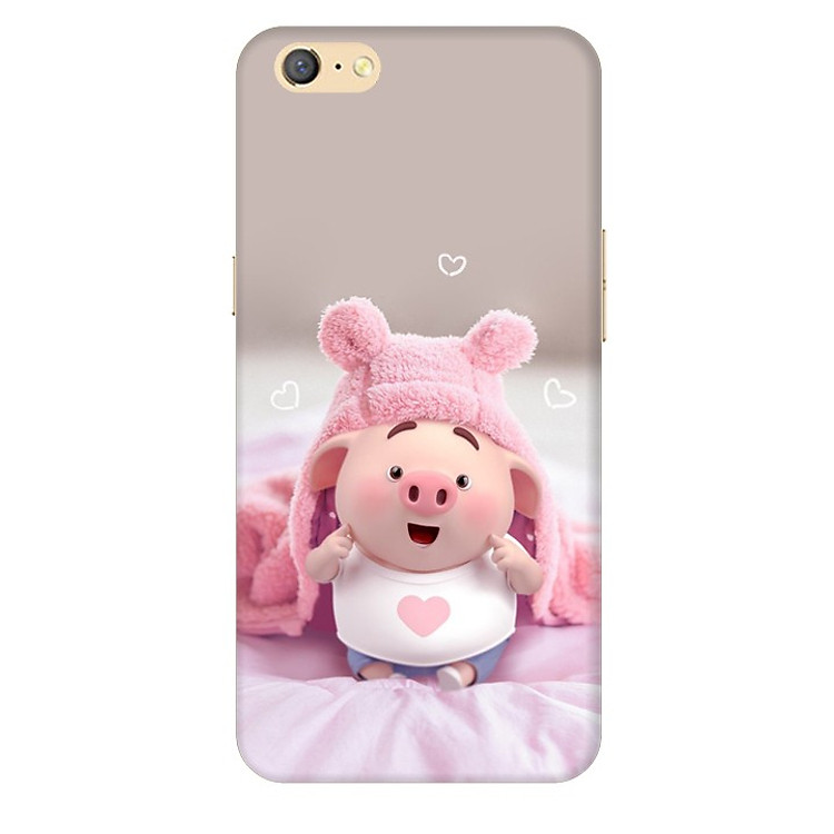 Ốp lưng nhựa cứng nhám dành cho OPPO A71 in hình Heo Dễ Thương