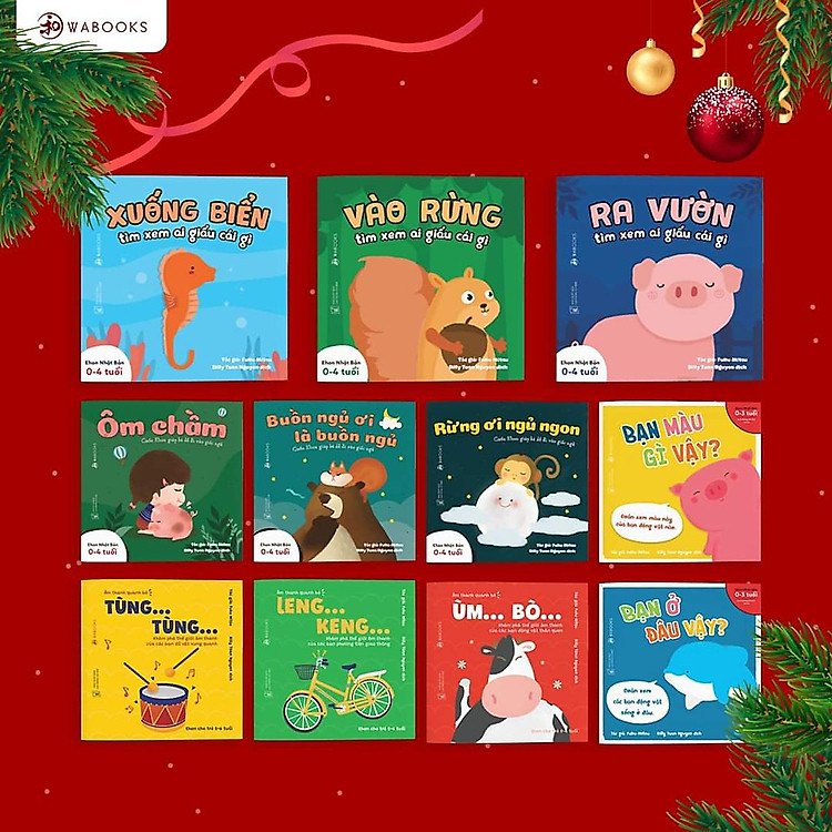 Combo 11 Cuốn Ehon Cho Bé Từ 0 - 6 Tuổi - Ai giấu cái gì - Buồn ngủ ơi là buốn ngủ - Bạn là ai vậy?