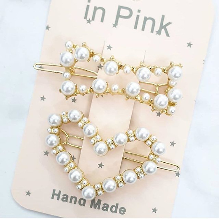 Set 2 Kẹp Tóc Ngoc Trai Siêu Xinh - Hình Ngẫu Nhiên