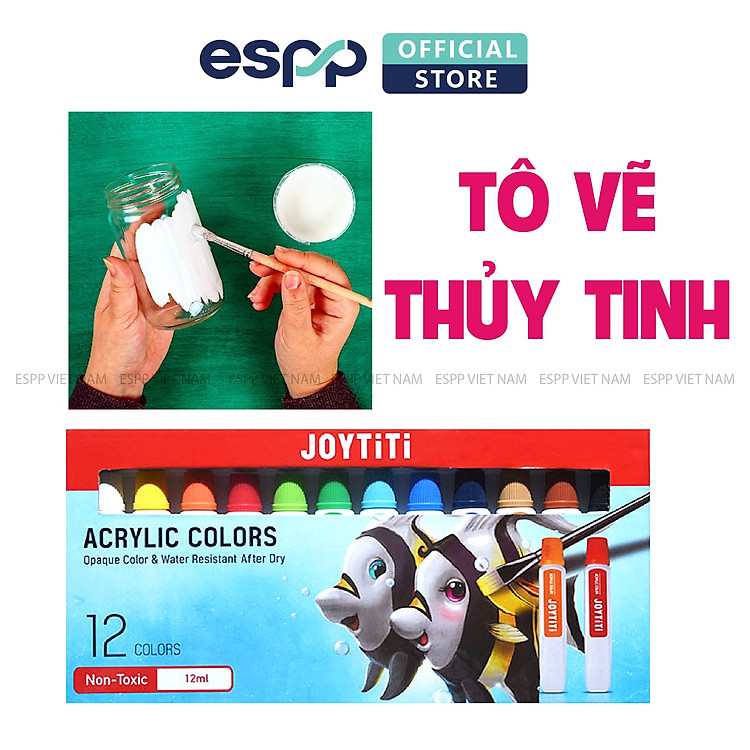 Hộp màu acrylic JOYTITI (12 màu) - Ảnh 5