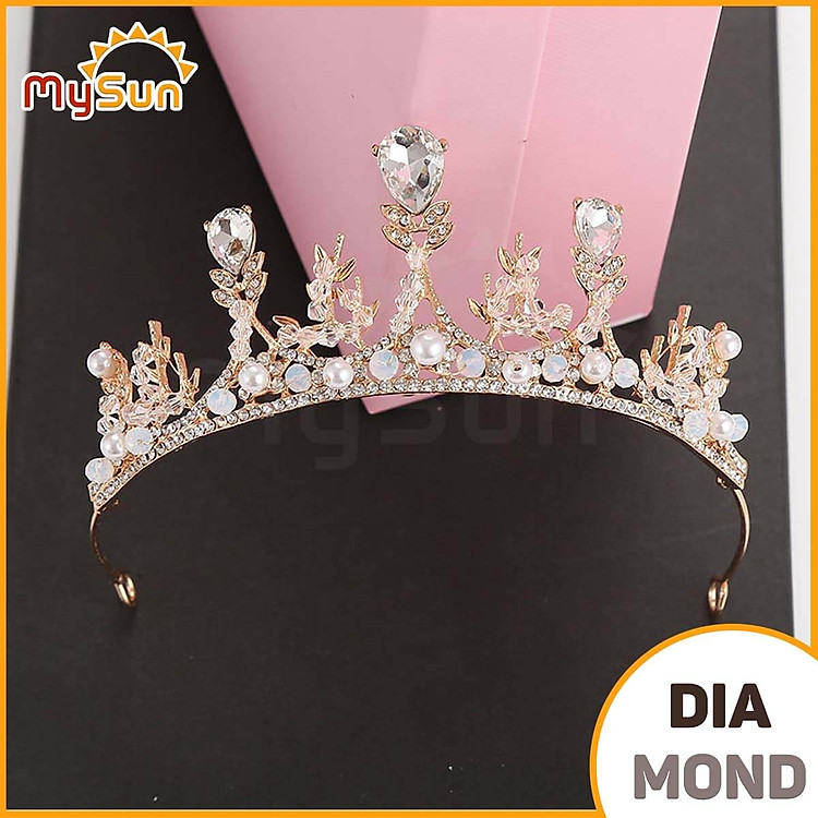 Vương miện công chúa cài tóc trang trí bánh sinh nhật