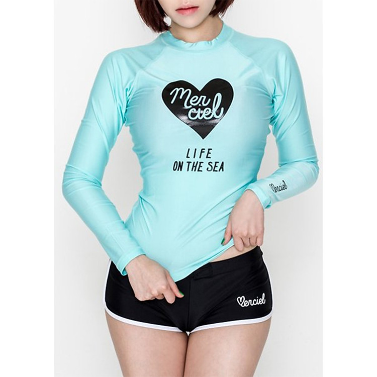 Đồ Bơi Tay Dài Nữ - Xanh Merciel