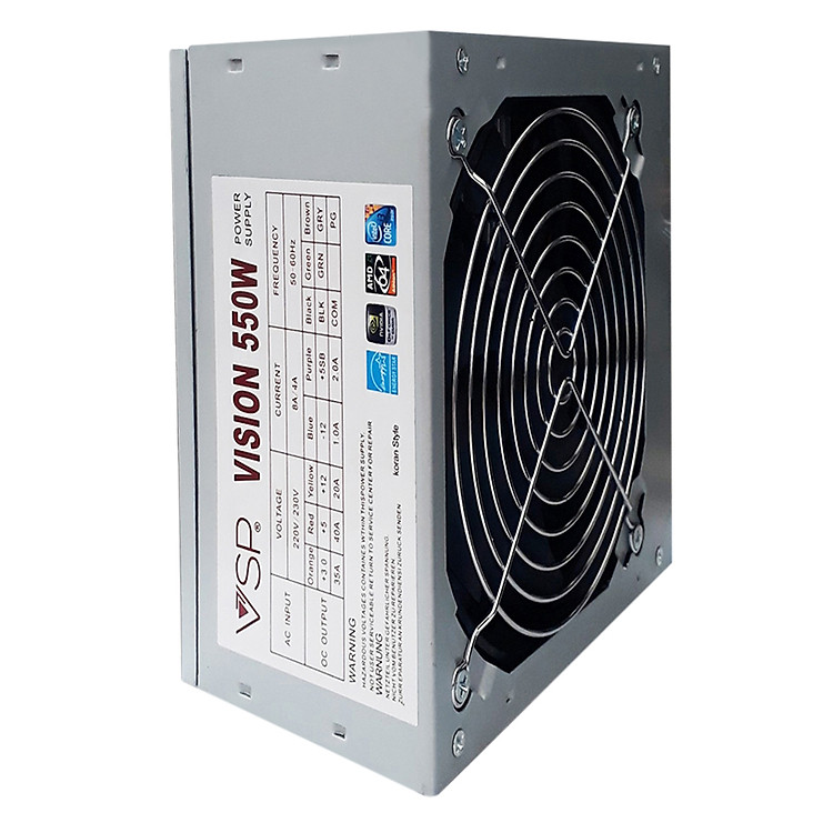 Nguồn VSP 550W Fan 12cm Sata - Hàng Nhập Khẩu