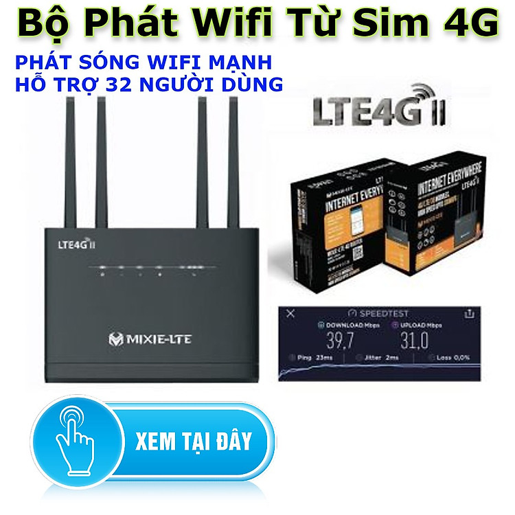 Bộ Phát WIFI Từ Sim 3G/4G chuyên dụng -Tốc Độ 300 mbps - Nguồn 12V - Sóng Ổn Định - Cực Mạnh - Hàng Chính Hãng.