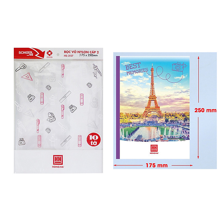 Bọc Vở Ni L&ocirc;ng Hồng H&agrave; 175x250mm (10 c&aacute;i) - Ảnh 5