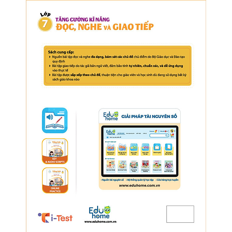 Tăng cường kĩ năng Đọc, Nghe và Giao tiếp Tiếng Anh Lớp 7 - Ảnh 2