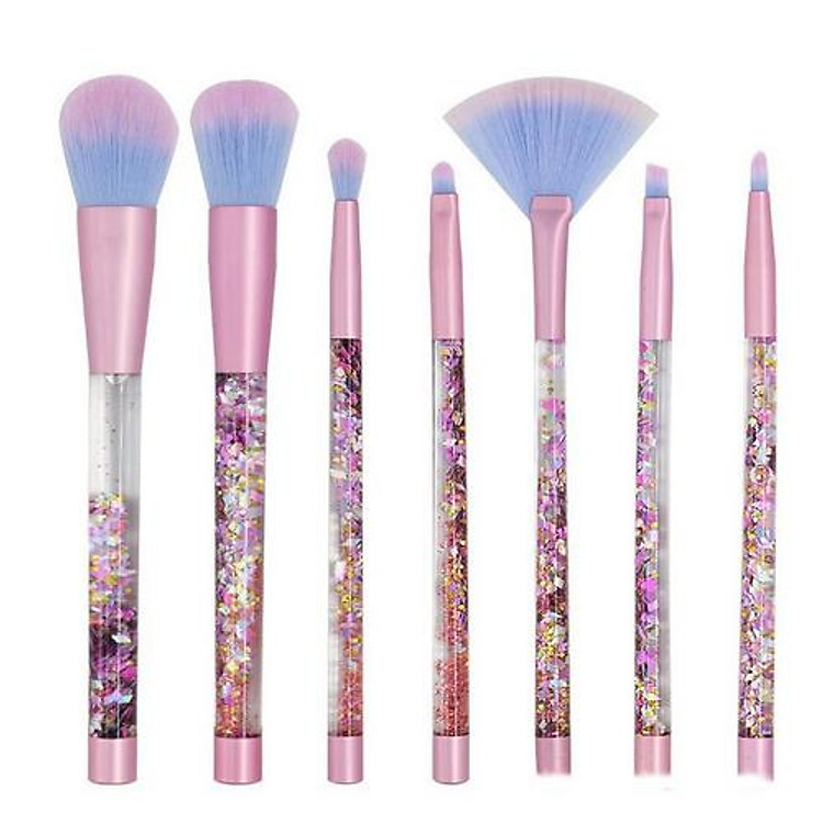 Bộ 7 cọ trang điểm cá nhân dạng túi lấp lánh