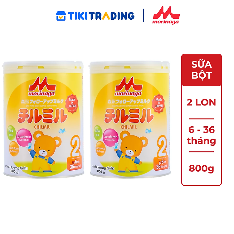 Combo 2 lon Sữa Morinaga số 2 (Chilmil) 800g