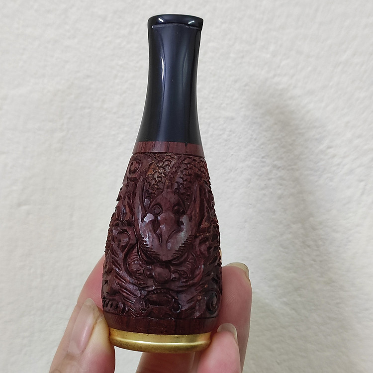 Tẩu Bắt Tóp Ci gar TG012 Ring Size 40-60 Bằng Gỗ Khắc Họa Tiết - Ảnh 4