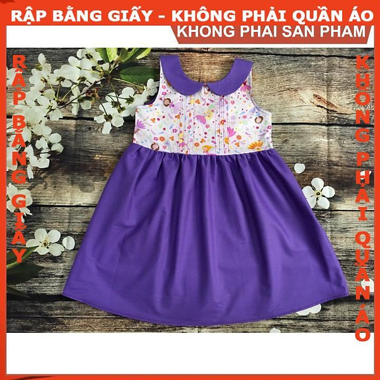 Rập giấy A0 đầm bé gái R266 (2 chiếc) - Ảnh 3