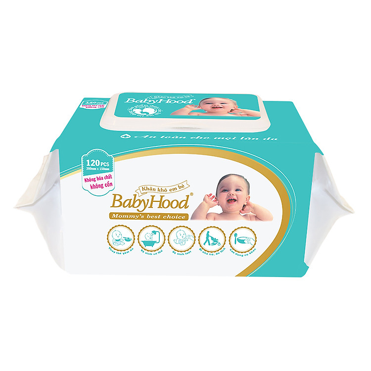 Khăn Khô BabyHood (120 Tờ)