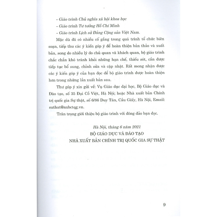 Giáo Trình Lịch Sử Đảng Cộng Sản Việt Nam + Giáo Trình Tư Tưởng Hồ Chí Minh (Dành Cho Bậc Đại Học Hệ Không Chuyên Lý Luận Chính Trị) - Ảnh 4