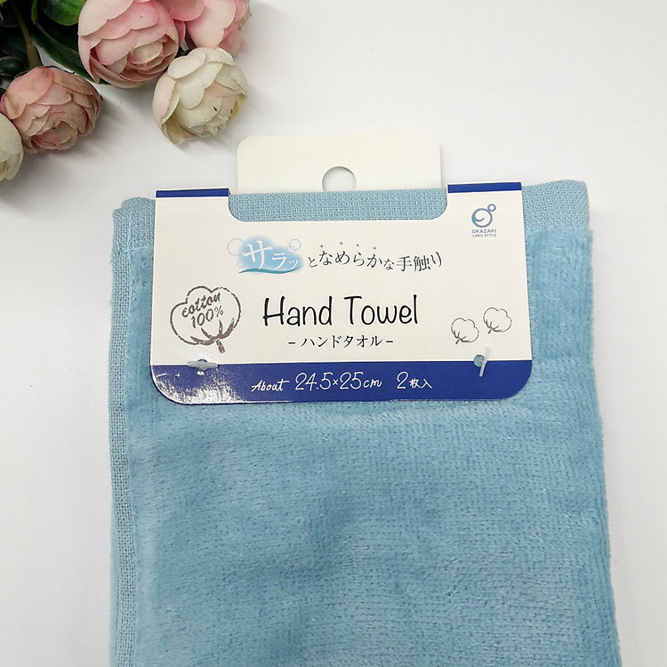 Set 2 Khăn mặt Okazaki Nhật nội địa (24.5x25cm)