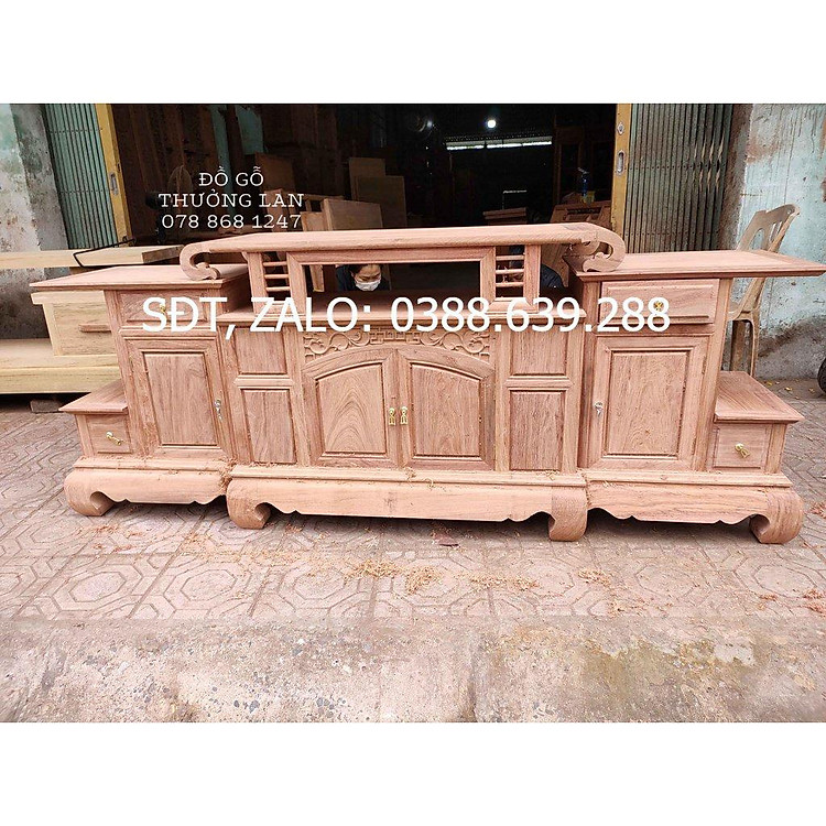 Tủ Sừng trâu gỗ hương đá,kt 217x50x87 kệ tivi nội thất / Đồ Gỗ Thưởng Lan,kệ kê đồ