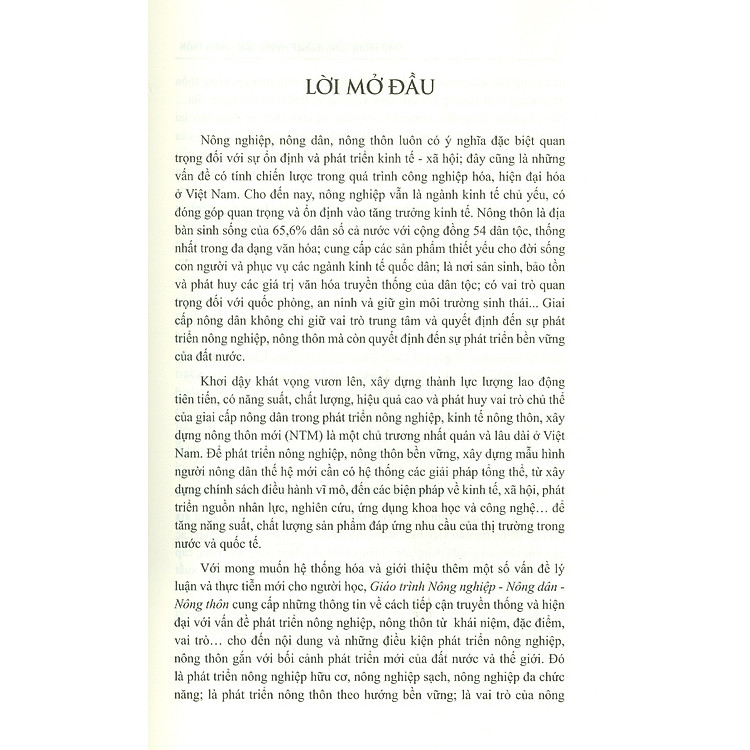 Giáo Trình Nông Nghiệp - Nông Dân - Nông Thôn - Ảnh 2
