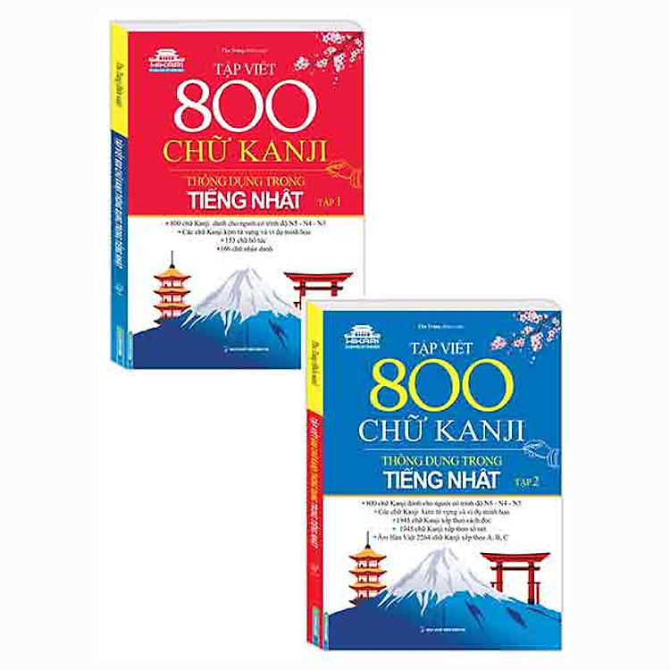 Tập Viết 800 Chữ Kanji Thông Dụng Trong Tiếng Nhật (Bộ 2 Tập)