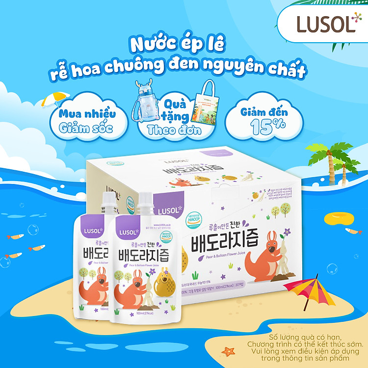 Tìm mua tại Avakids:Combo 20 gói nước ép lê Lusol, tràn ngập Khuyến mãi, Ưu đãi